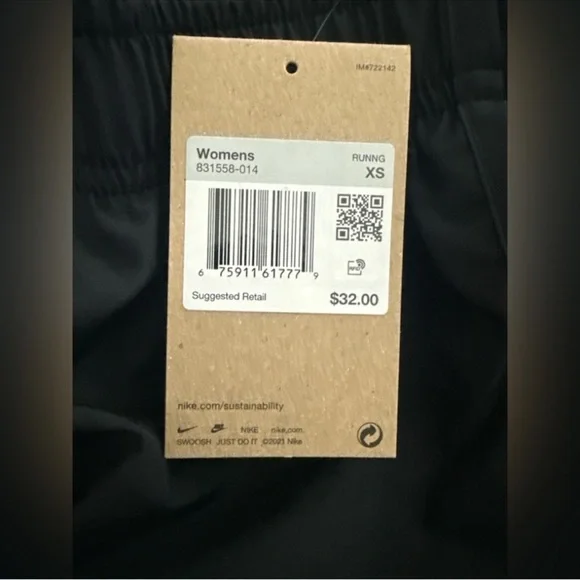 Nike Tempo Running Shorts Womens XS Black 831558-014 NWT - Picture 3 of 3